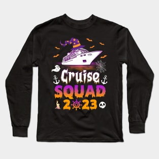 Halloween Cruise Squad 2023 Matching Family Cruising Crew Long Sleeve T-Shirt